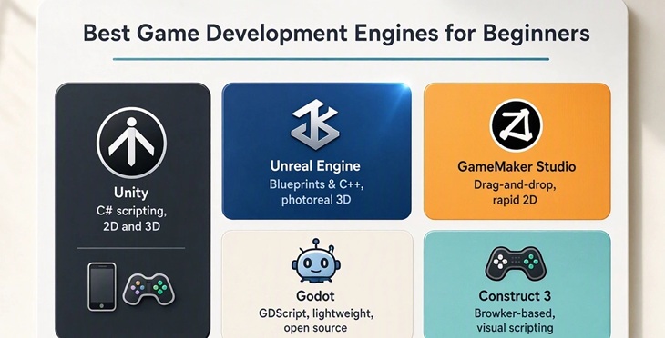 Best Game Engines for Beginners: Top 5 Compared